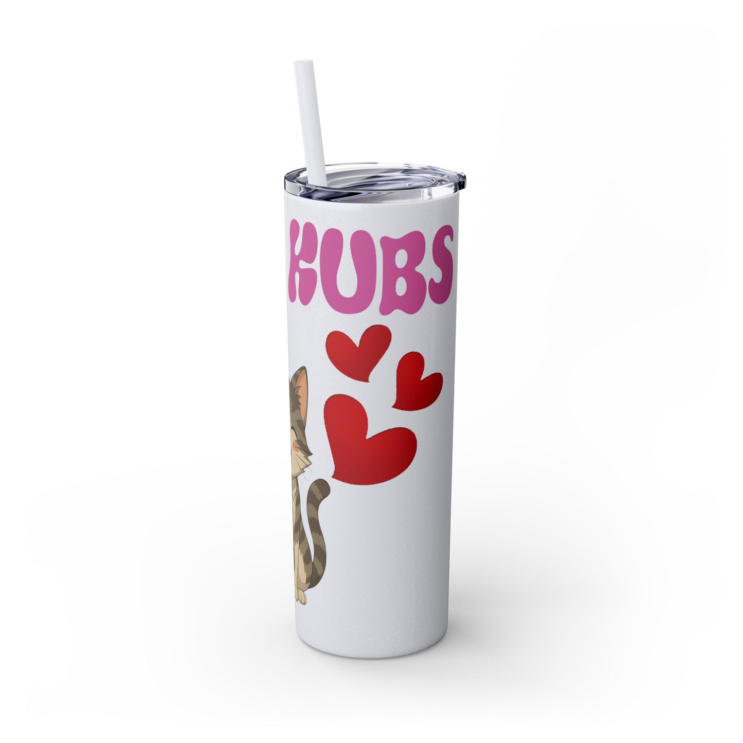Cute Kaos Kubs Skinny Tumbler with Straw | 20oz Insulated Travel Cup