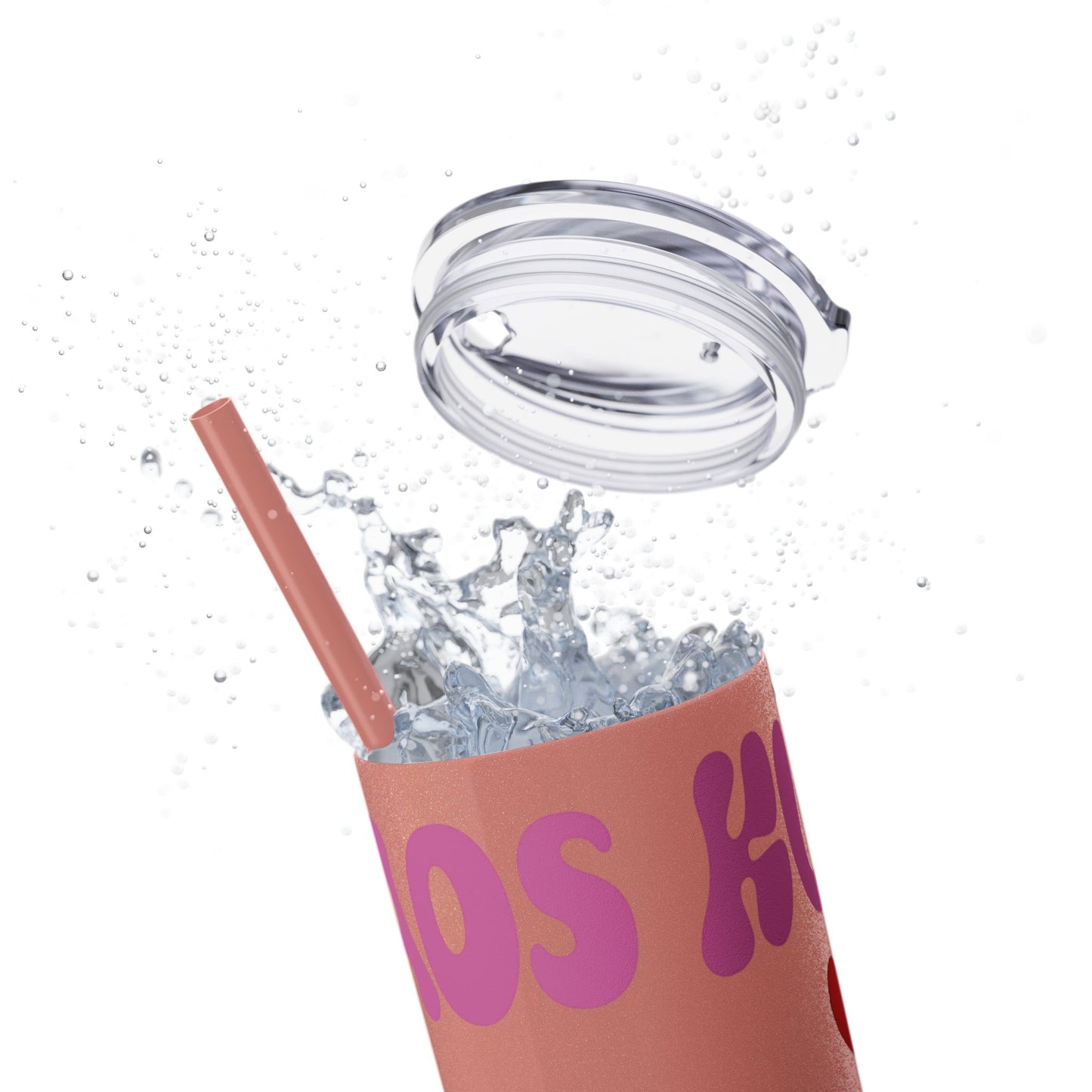 Cute Kaos Kubs Skinny Tumbler with Straw | 20oz Insulated Travel Cup