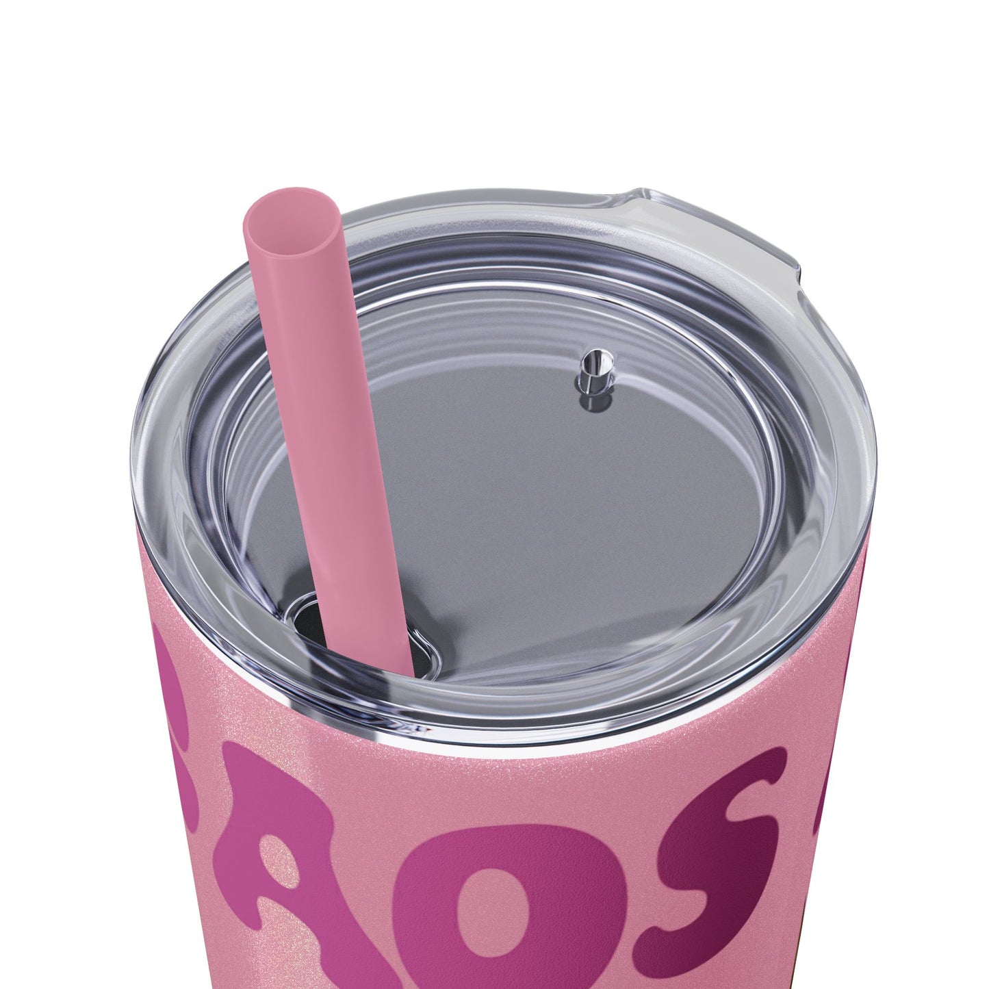 Cute Kaos Kubs Skinny Tumbler with Straw | 20oz Insulated Travel Cup