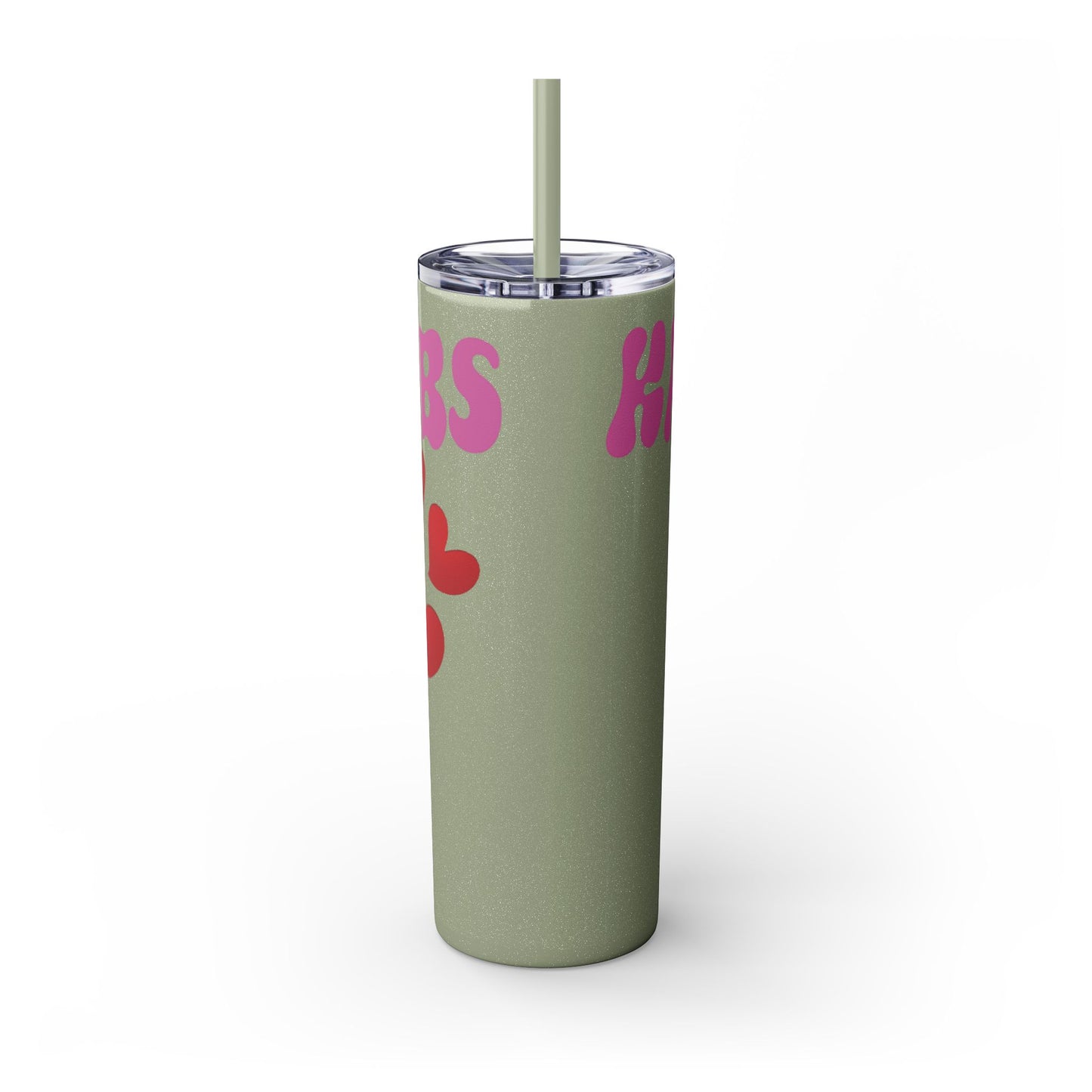 Cute Kaos Kubs Skinny Tumbler with Straw | 20oz Insulated Travel Cup
