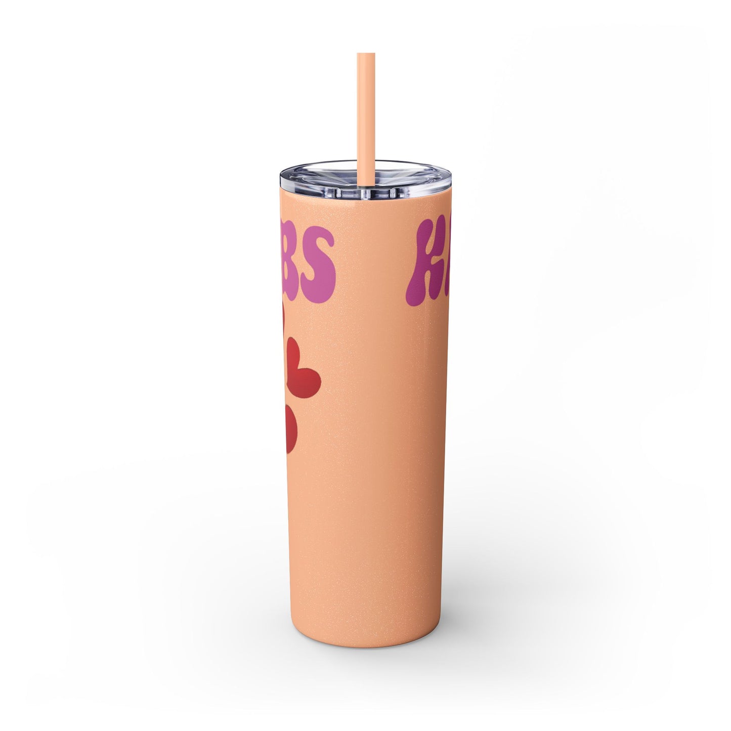 Cute Kaos Kubs Skinny Tumbler with Straw | 20oz Insulated Travel Cup