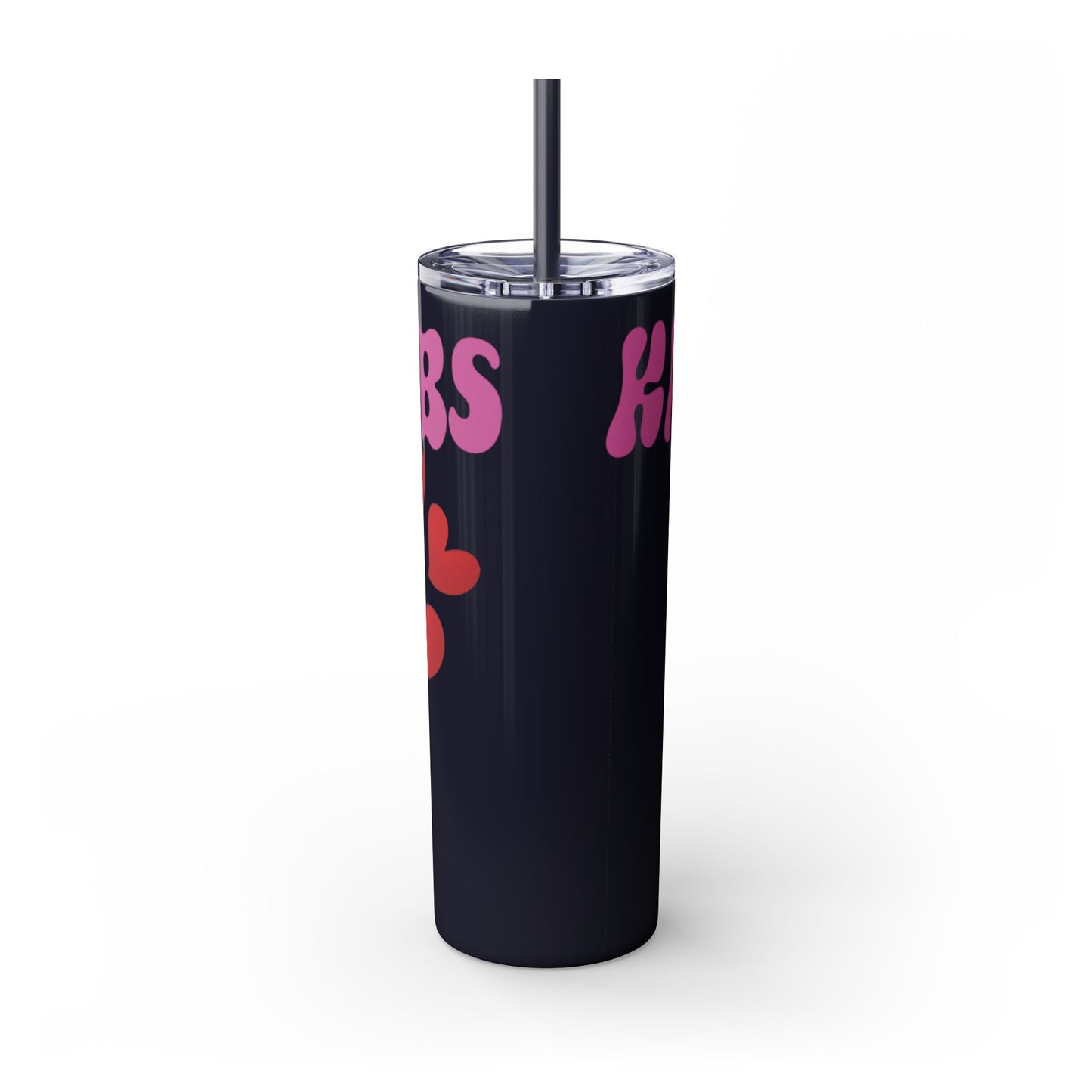 Cute Kaos Kubs Skinny Tumbler with Straw | 20oz Insulated Travel Cup