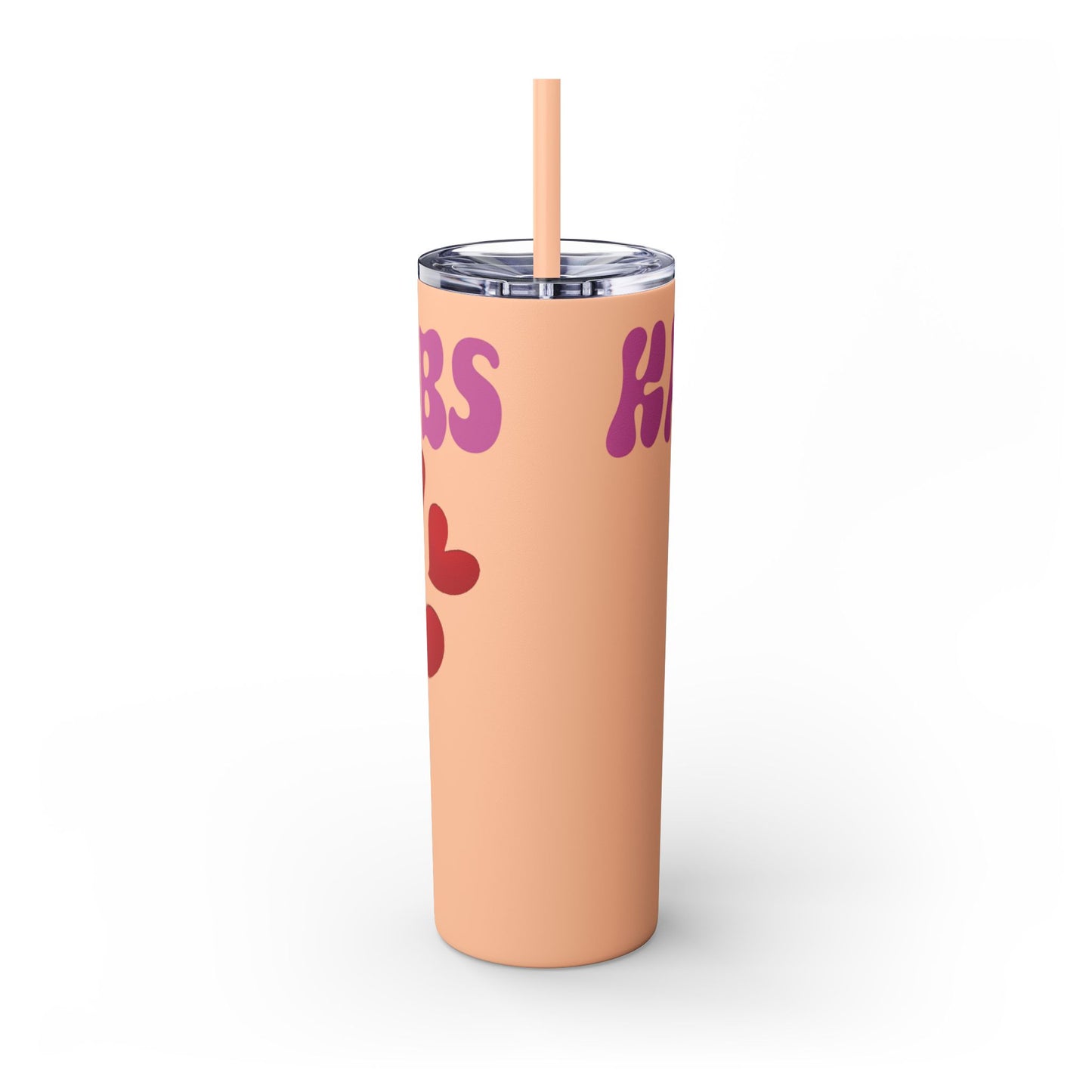 Cute Kaos Kubs Skinny Tumbler with Straw | 20oz Insulated Travel Cup