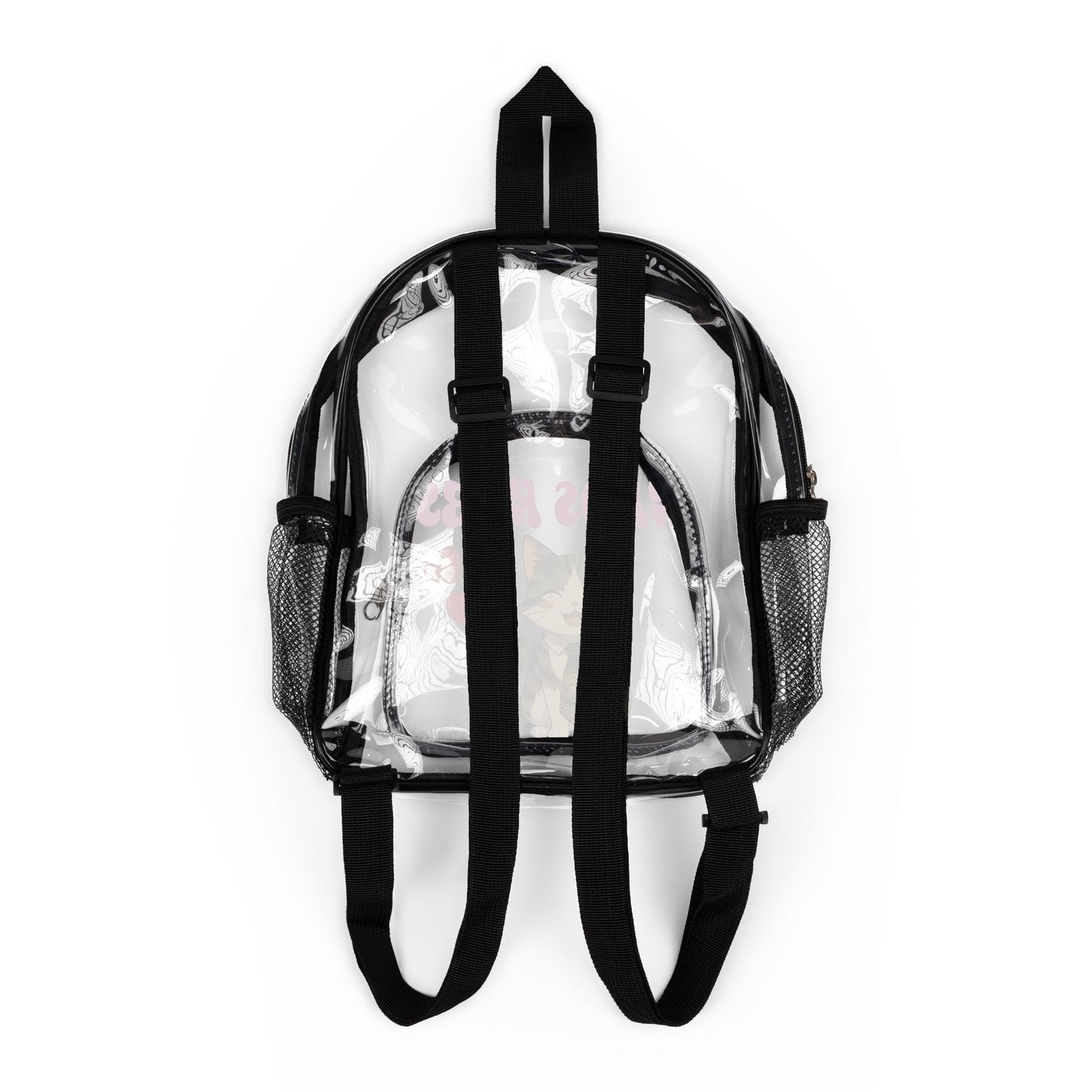 Cute Clear Stadium Backpack with Kaos Kubs Design