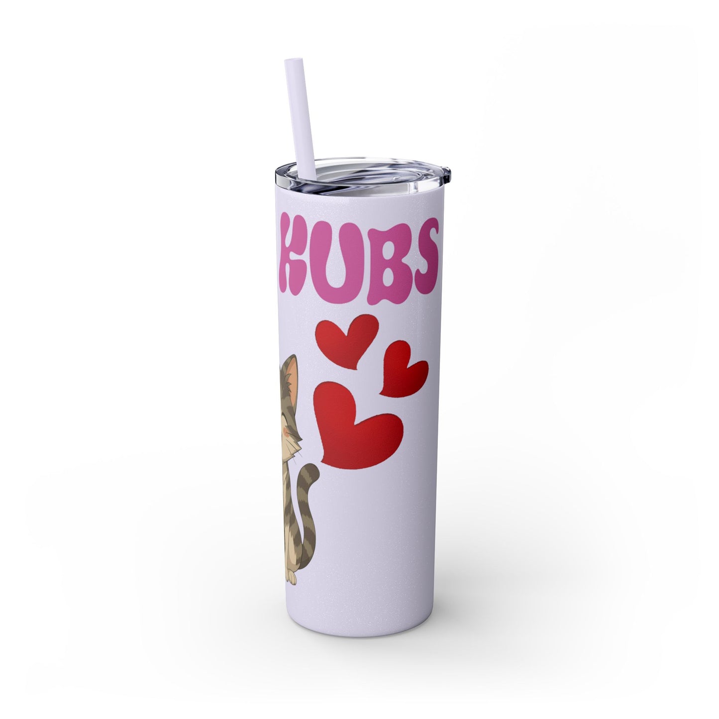 Cute Kaos Kubs Skinny Tumbler with Straw | 20oz Insulated Travel Cup