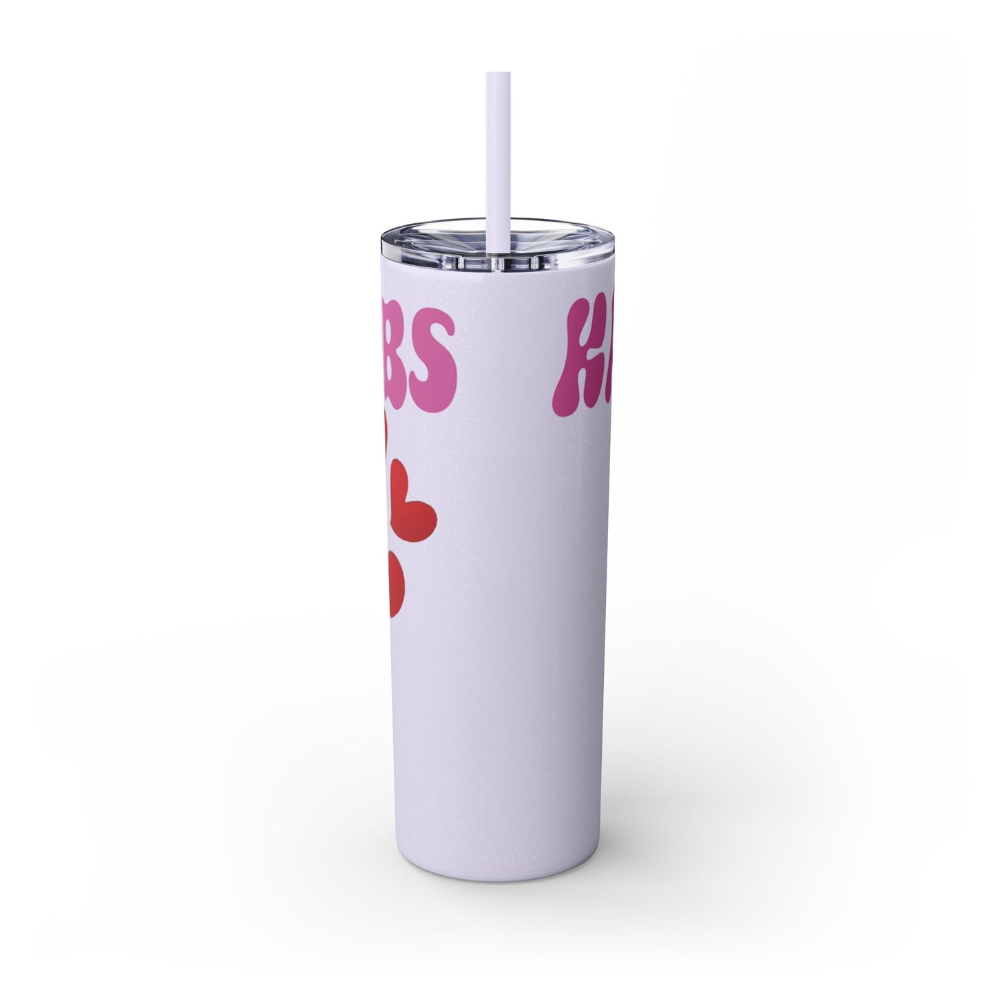 Cute Kaos Kubs Skinny Tumbler with Straw | 20oz Insulated Travel Cup