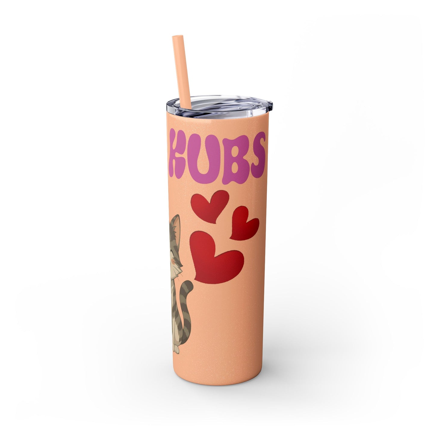 Cute Kaos Kubs Skinny Tumbler with Straw | 20oz Insulated Travel Cup