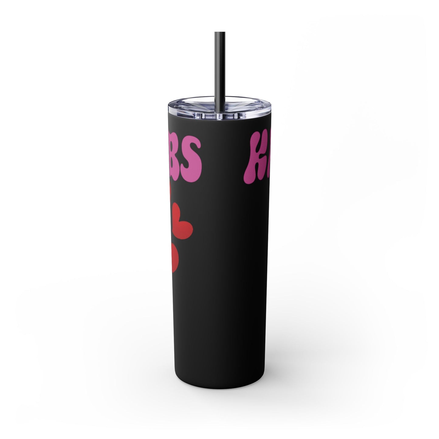 Cute Kaos Kubs Skinny Tumbler with Straw | 20oz Insulated Travel Cup