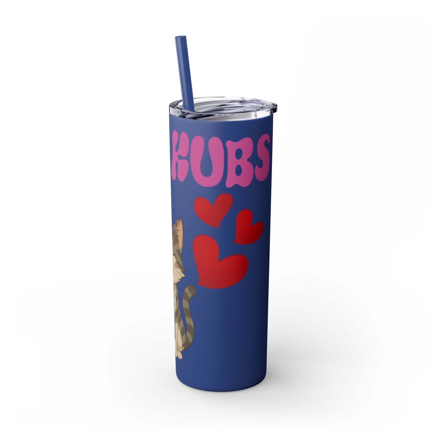 Cute Kaos Kubs Skinny Tumbler with Straw | 20oz Insulated Travel Cup