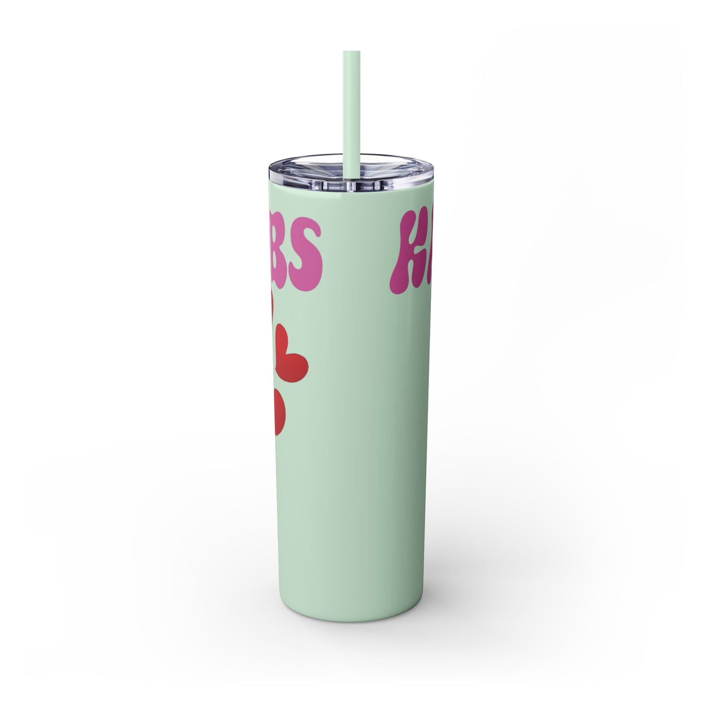 Cute Kaos Kubs Skinny Tumbler with Straw | 20oz Insulated Travel Cup