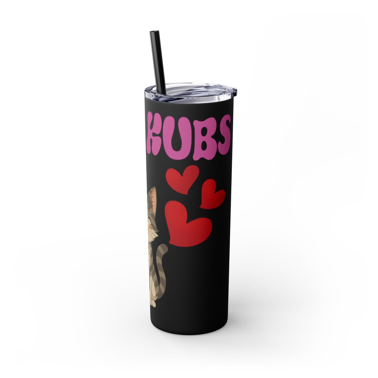Cute Kaos Kubs Skinny Tumbler with Straw | 20oz Insulated Travel Cup