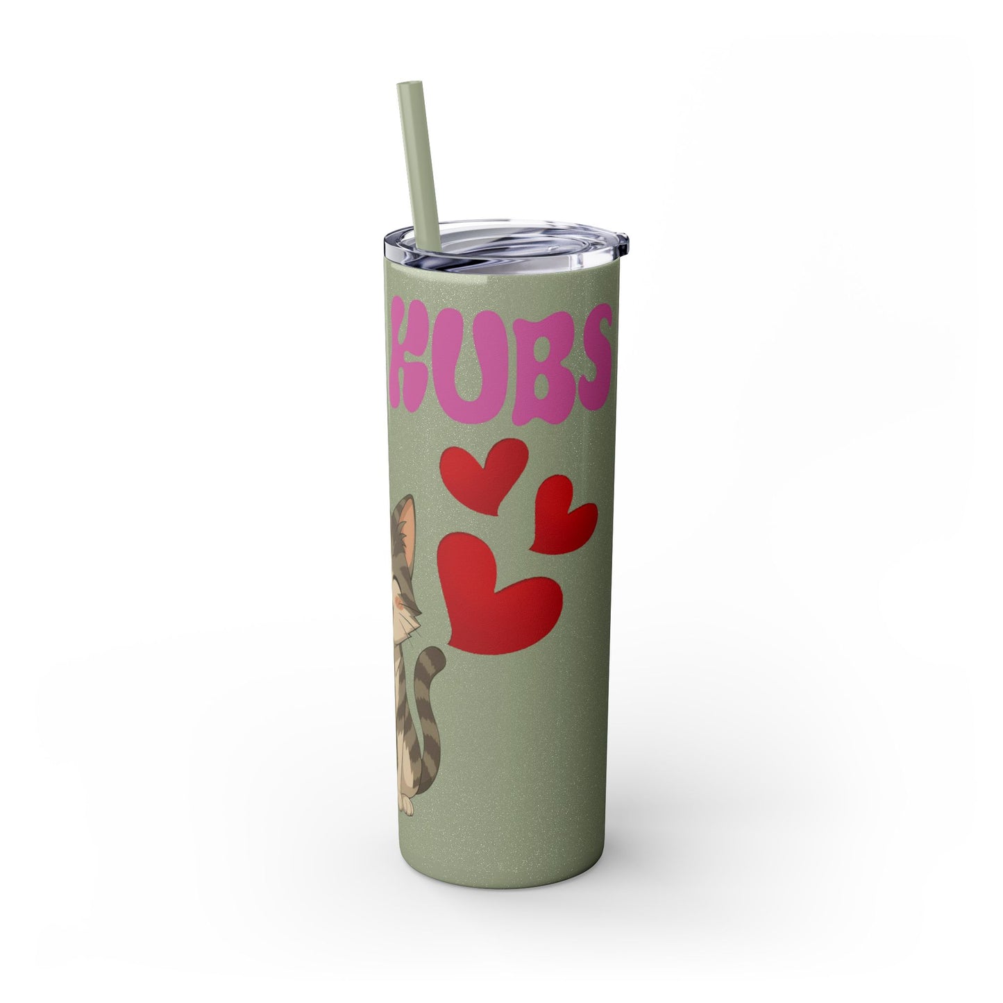 Cute Kaos Kubs Skinny Tumbler with Straw | 20oz Insulated Travel Cup