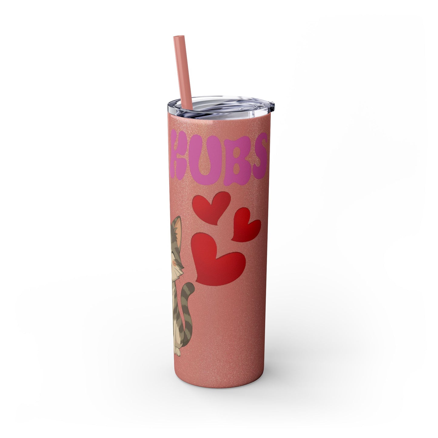 Cute Kaos Kubs Skinny Tumbler with Straw | 20oz Insulated Travel Cup