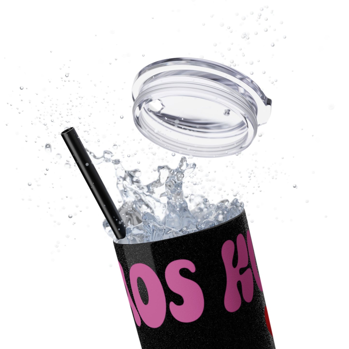 Cute Kaos Kubs Skinny Tumbler with Straw | 20oz Insulated Travel Cup