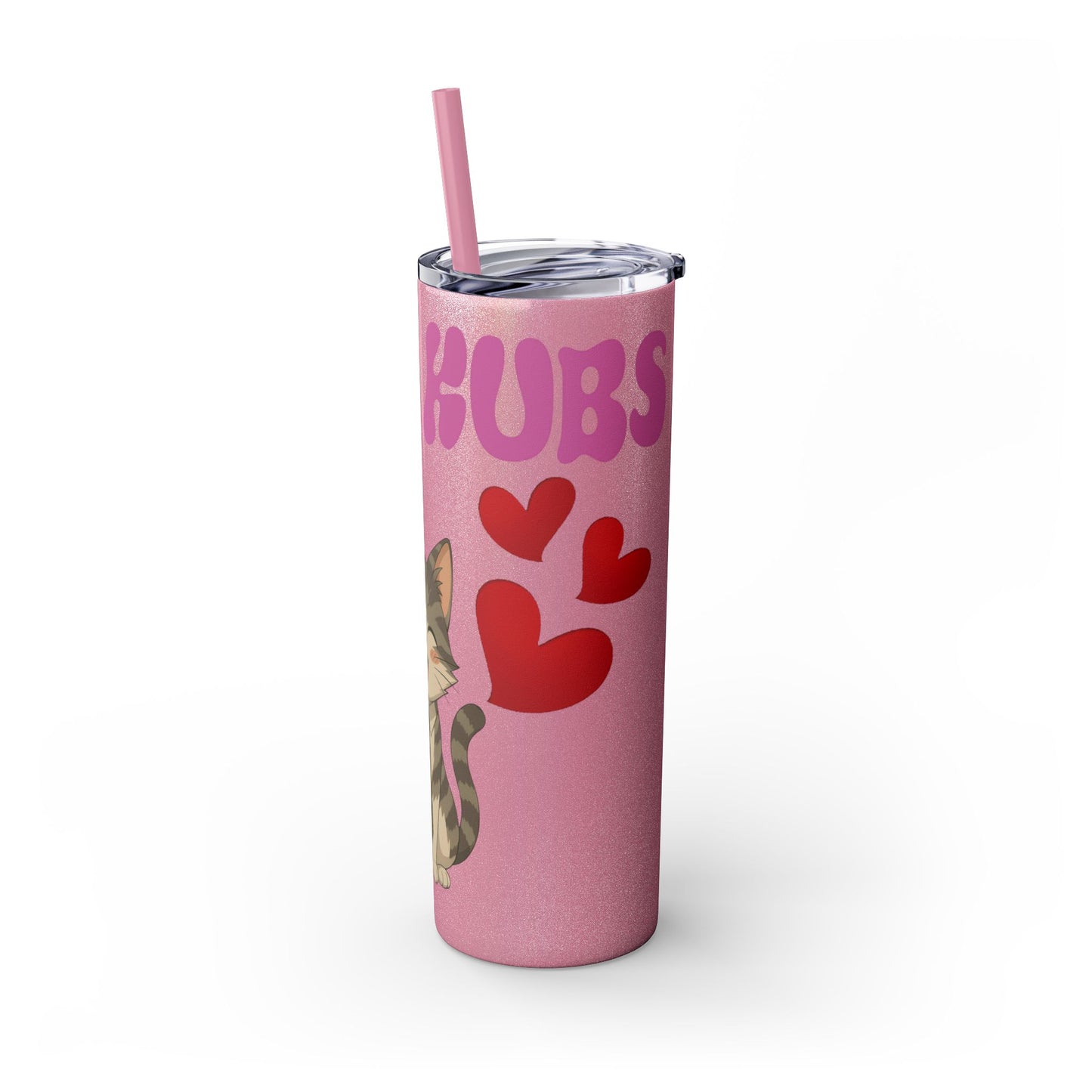 Cute Kaos Kubs Skinny Tumbler with Straw | 20oz Insulated Travel Cup