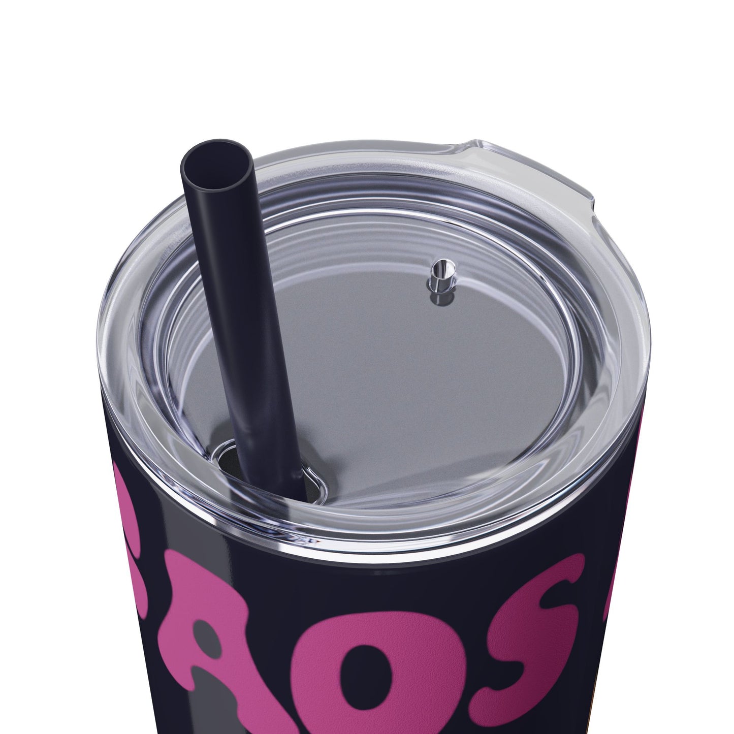 Cute Kaos Kubs Skinny Tumbler with Straw | 20oz Insulated Travel Cup