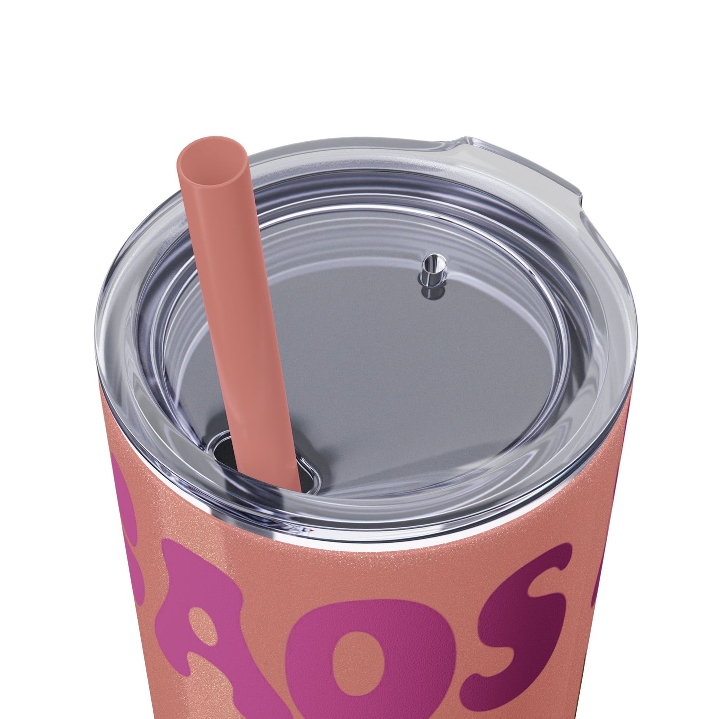 Cute Kaos Kubs Skinny Tumbler with Straw | 20oz Insulated Travel Cup