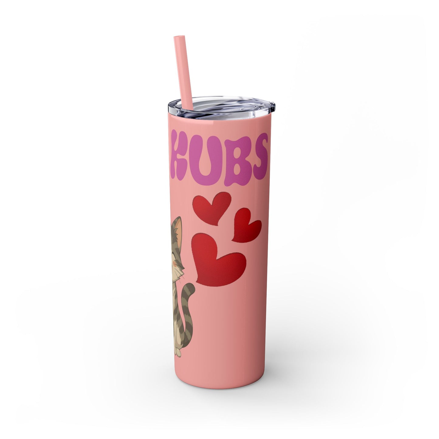 Cute Kaos Kubs Skinny Tumbler with Straw | 20oz Insulated Travel Cup