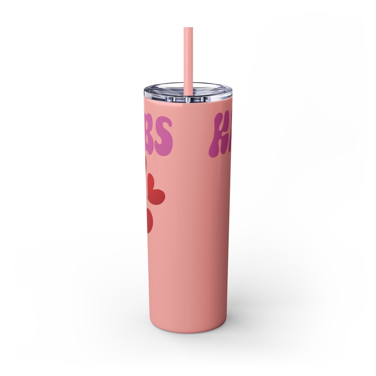 Cute Kaos Kubs Skinny Tumbler with Straw | 20oz Insulated Travel Cup