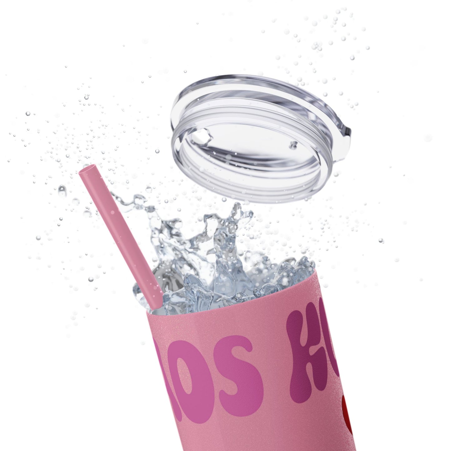 Cute Kaos Kubs Skinny Tumbler with Straw | 20oz Insulated Travel Cup