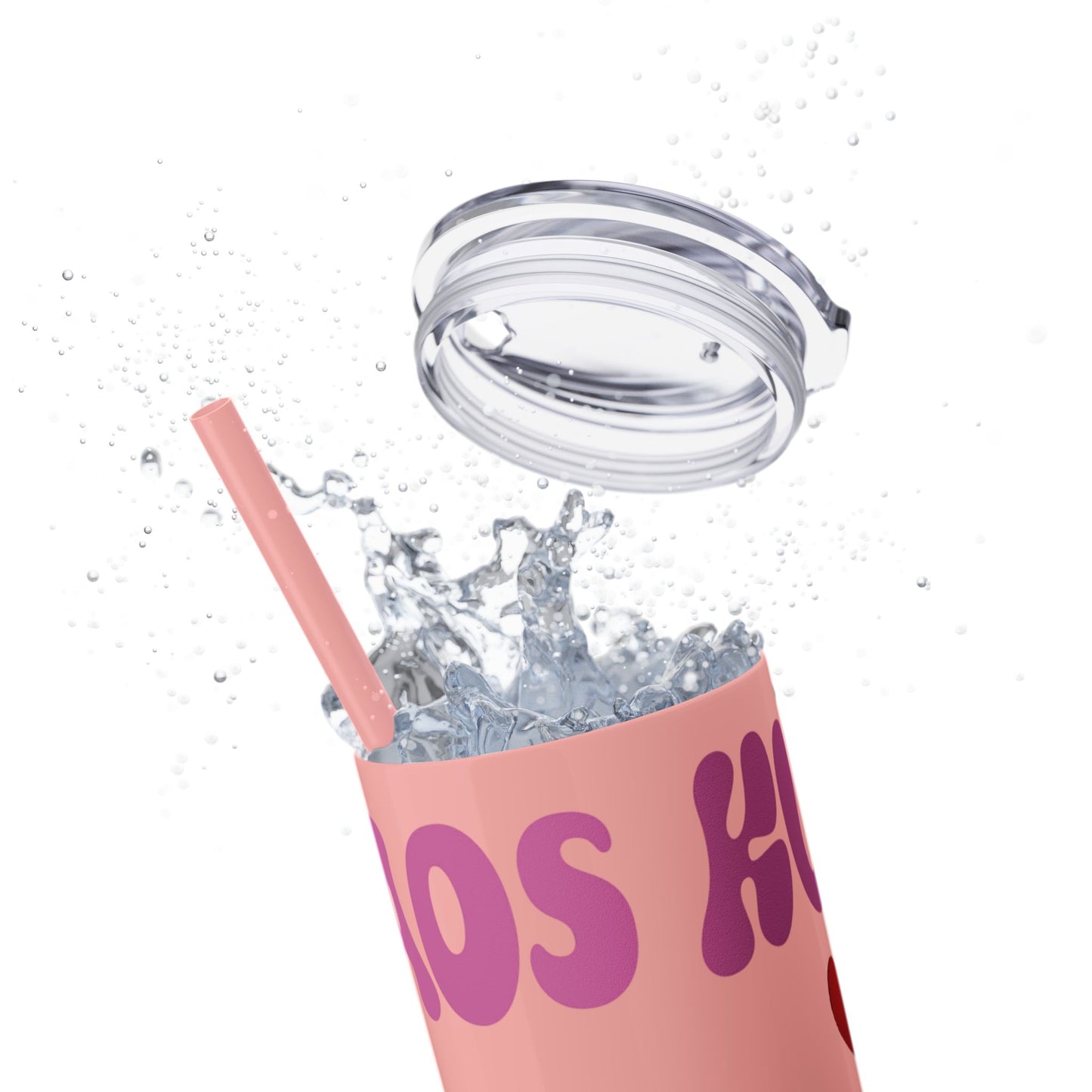 Cute Kaos Kubs Skinny Tumbler with Straw | 20oz Insulated Travel Cup
